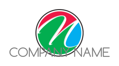 letter n incorporated with circle