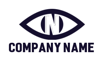 create a Letter N logo incorporated with eye