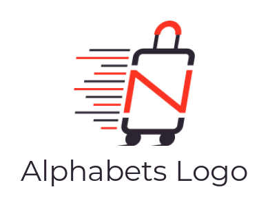 Letter N logo image in luggage bag