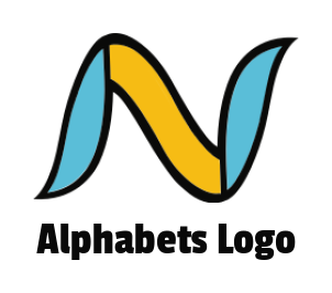 Letter N logo template with stroke