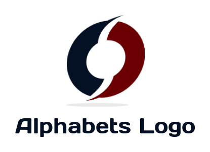 alphabets logo maker swoosh forming Letter O