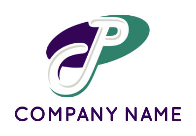 letter p incorporated with oval shape