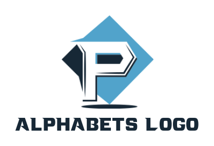 Letter P logo image inside diamond shape