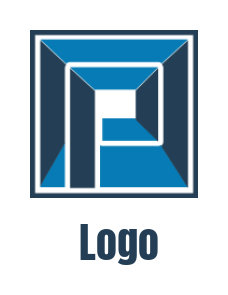 Create a Letter P logo inside square