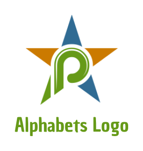 Create a Letter P logo inside star