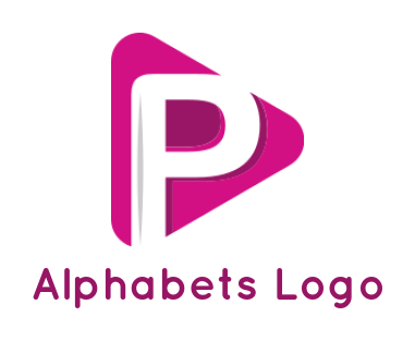 Design a Letter P logo with play button symbol