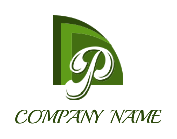 Make a Letter P logo in abstract shape