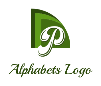 Make a Letter P logo in abstract shape