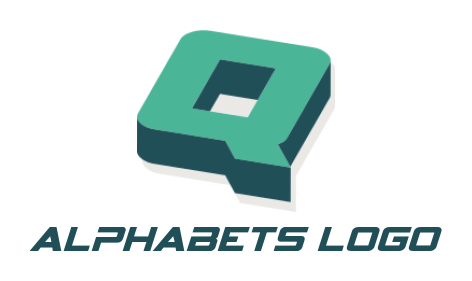 alphabets logo template 3D Letter Q