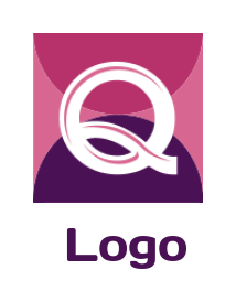Make a Letter Q logo inside envelope