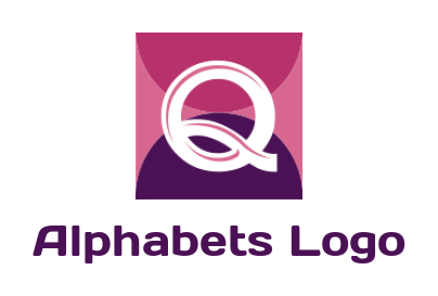 Make a Letter Q logo inside envelope