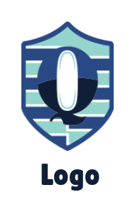 Letter Q logo image inside shield