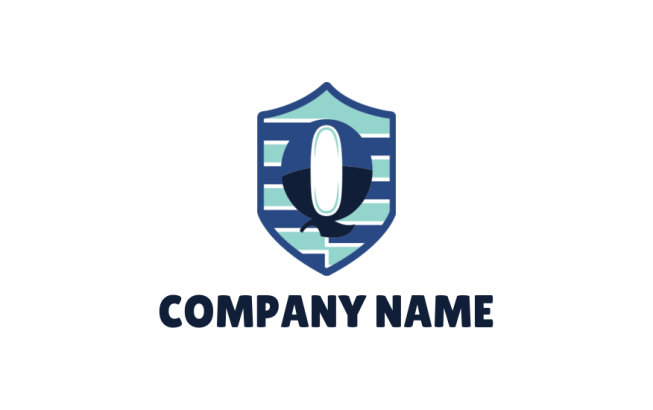 Letter Q logo image inside shield