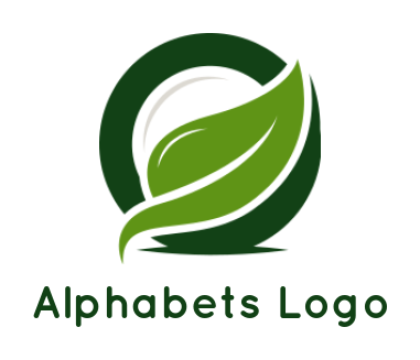 Design a Letter Q logo merged with leaf