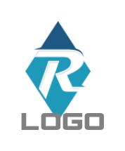 letter r in shape of diamond