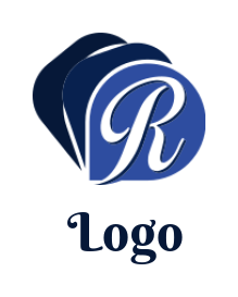 Letter R logo maker in abstract shape