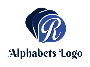 Letter R logo maker in abstract shape