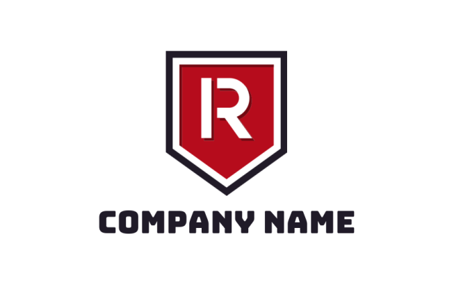 Letter R logo template in shield | Logo Template by LogoDesign.Net