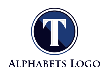 Make a Letter T logo inside circle