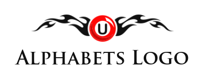 Design a Letter U logo inside a ball with wings