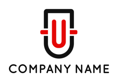 Design a Letter U logo inside shield