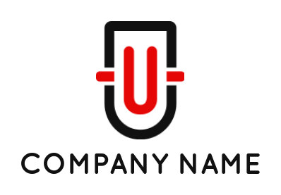 Design a Letter U logo inside shield
