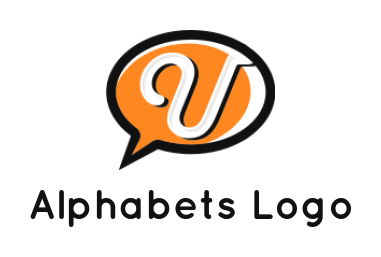 Letter U logo icon inside a speech bubble