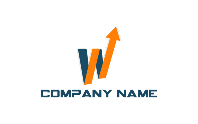 W With An Arrow Through It Logo Arrow Logo Maker