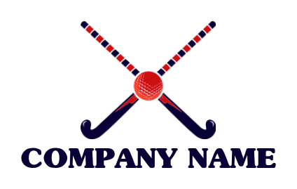 alphabet logo hockey sticks forming Letter X