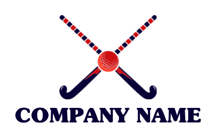 Letter X logo icon forming hockey with ball