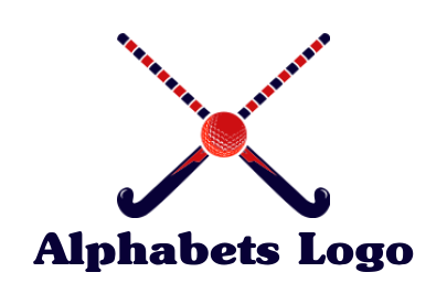 alphabet logo hockey sticks forming Letter X
