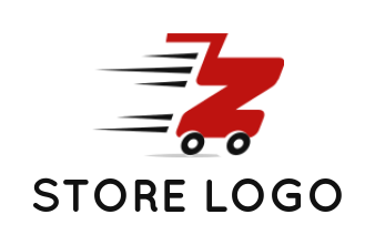 Letter Z logo icon forming Shopping Cart