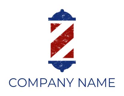 Letter Z logo template in barber pole lamp