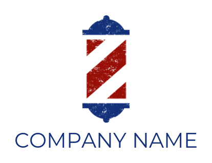 Letter Z logo template with barber pole lamp