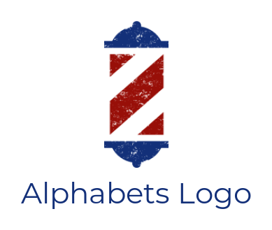 Letter Z logo template in barber pole lamp