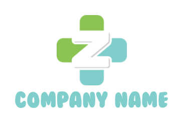 Letter Z logo image incorporated with medical sign