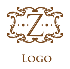 Letter Z logo symbol inside ornaments