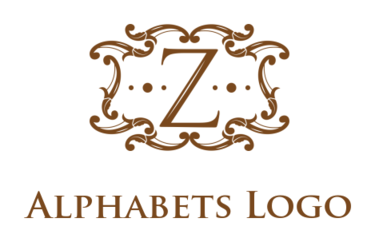 Letter Z logo symbol inside ornaments