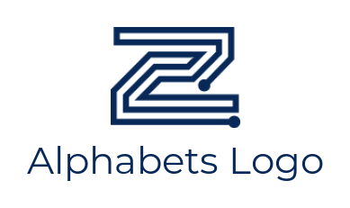 Design a Letter Z logo made of tech wires