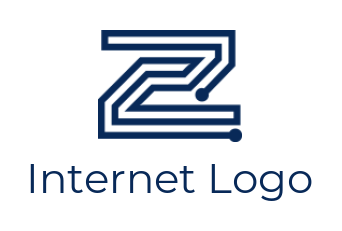 Design a Letter Z logo made of tech wires