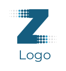 Make a Letter Z logo with half tone dots