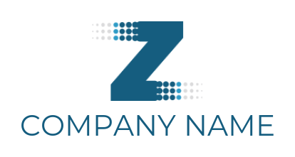 Letter Z merged with half tone dots 