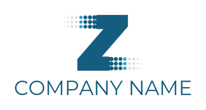 Make a Letter Z logo with half tone dots