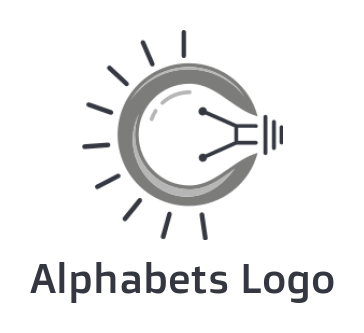 Generate a Letter C logo light bulb rising inside C 