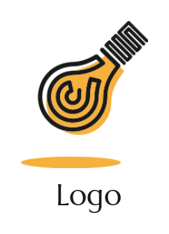 advertising logo maker light bulb made of lines - logodesign.net