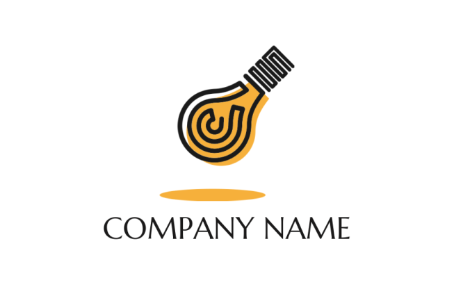 advertising logo maker light bulb made of lines - logodesign.net