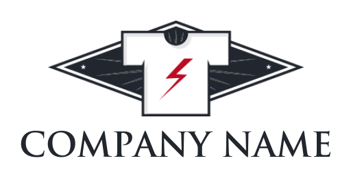 fashion logo image lightening bolt in t-shirt icon - logodesign.net