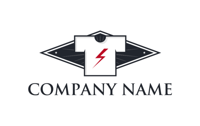 fashion logo image lightening bolt in t-shirt icon - logodesign.net