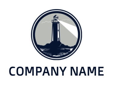 design an insurance logo lighthouse with beacon of light