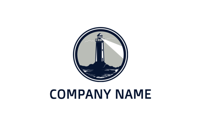 design an insurance logo lighthouse with beacon of light